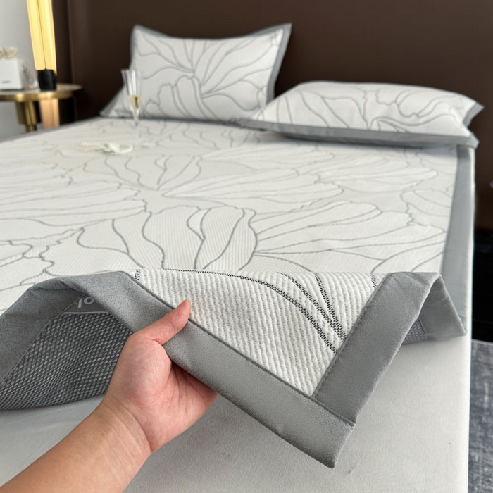 91家纺网 家纺一手货源 找家纺 麦伦家居 2025新款3D凉豆豆凉席提花如画系列 冰菘