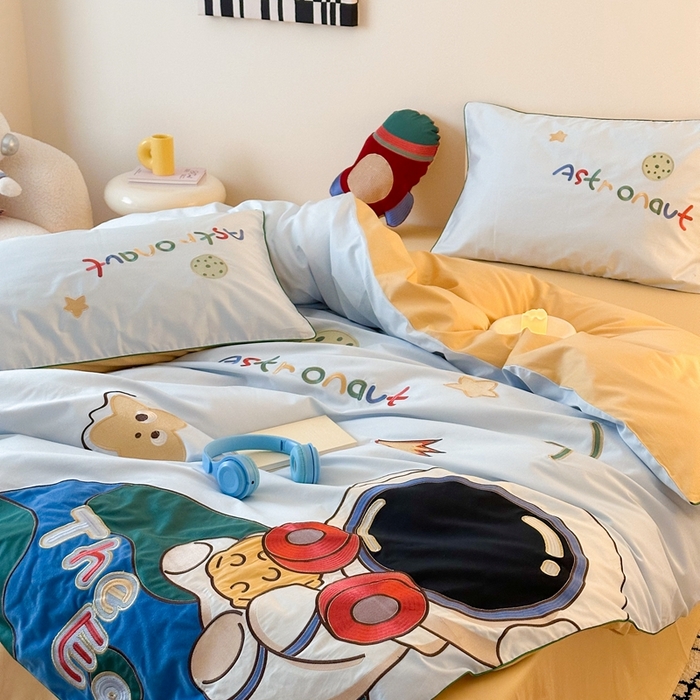 91家纺网 家纺一手货源 找家纺 （总）西西家居 2025新款100支澳棉纯棉四件套-太空旅行