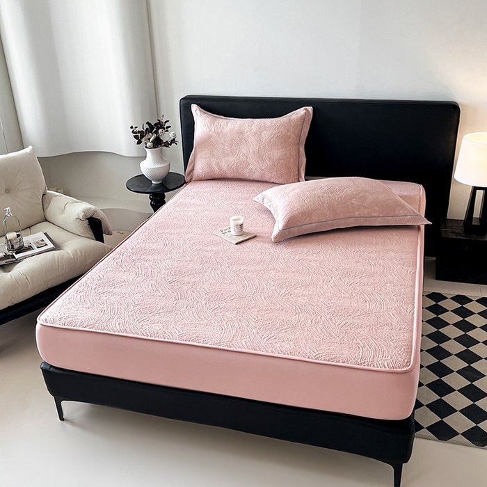 91家纺网 家纺一手货源 找家纺 （总）蓝邻家纺 2025新款PE提花床笠凉席-涂鸦系列