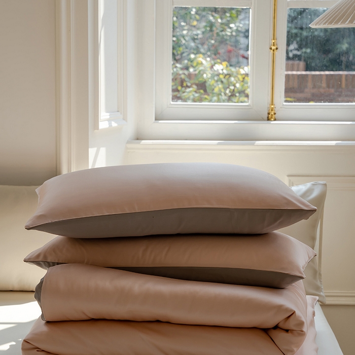 91家纺网 家纺一手货源 找家纺 咏绒家纺工厂店 2025新款60支奥地利兰精天丝单品系列--单被套 月光色-岩石灰