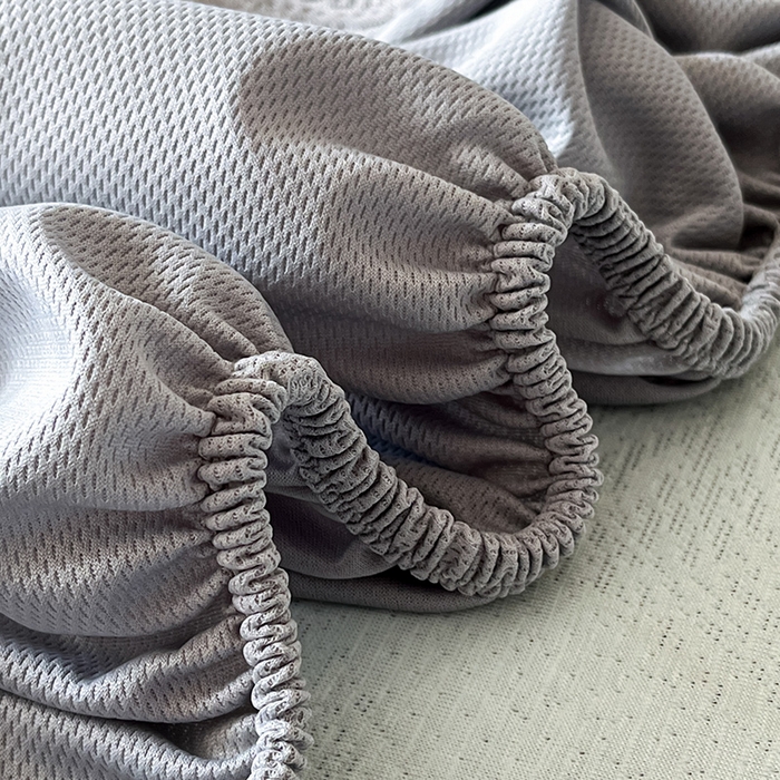 91家纺网 家纺一手货源 找家纺 蓝邻家纺 2025新款PE提花床笠凉席-涂鸦系列 涂鸦-浅灰