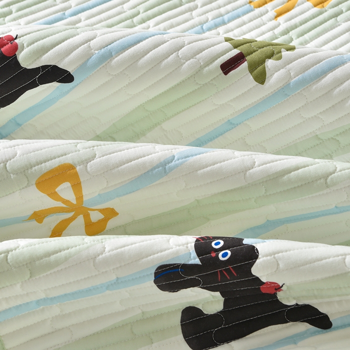 91家纺网 家纺一手货源 找家纺 床笠人家 2025新款亲肤双面磨毛夹棉床盖 艾尚