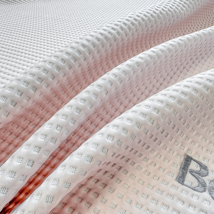 91家纺网 家纺一手货源 找家纺 德比尔斯  2025新款乙纶华夫格刺绣熊猫漫野冰豆豆凉席-漫野系列 樱花粉-床席款