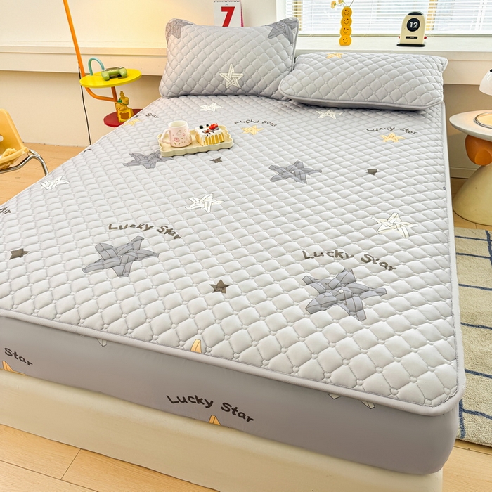 91家纺网 家纺一手货源 找家纺 （总）爱思凯家纺 2025新款水洗棉夹棉单床笠 床笠单件