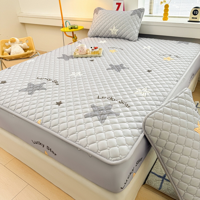 91家纺网 家纺一手货源 找家纺 （总）爱思凯家纺 2025新款水洗棉夹棉单床笠 床笠单件