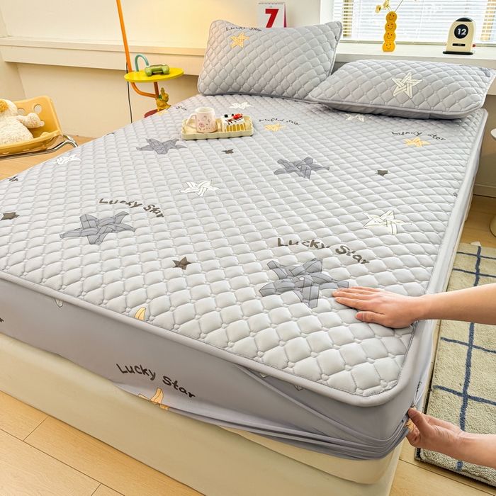 91家纺网 家纺一手货源 找家纺 （总）爱思凯家纺 2025新款水洗棉夹棉单床笠 床笠单件