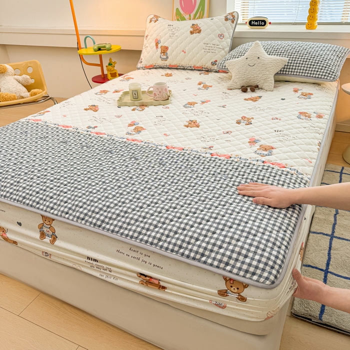 91家纺网 家纺一手货源 找家纺 （总）爱思凯家纺 2025新款水洗棉夹棉单床笠 床笠单件