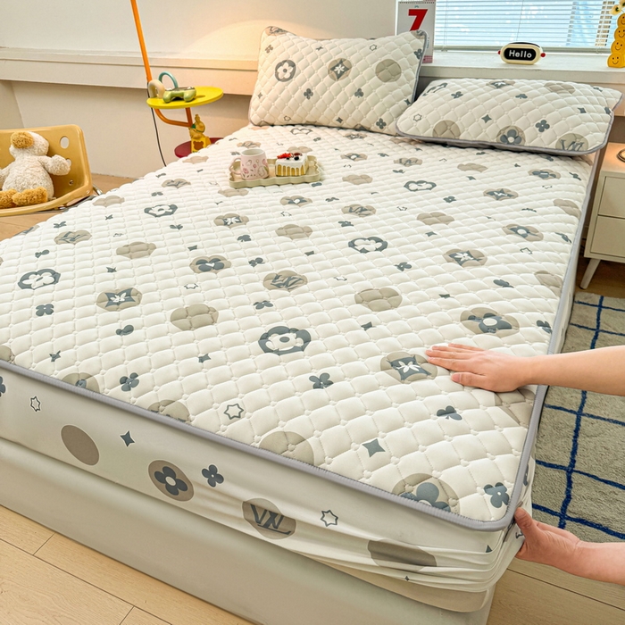 91家纺网 家纺一手货源 找家纺 （总）爱思凯家纺 2025新款水洗棉夹棉单床笠 床笠单件