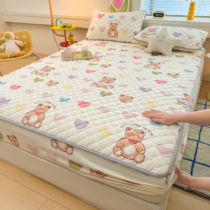 91家纺网 家纺一手货源 找家纺 （总）爱思凯家纺 2025新款水洗棉夹棉单床笠 床笠单件