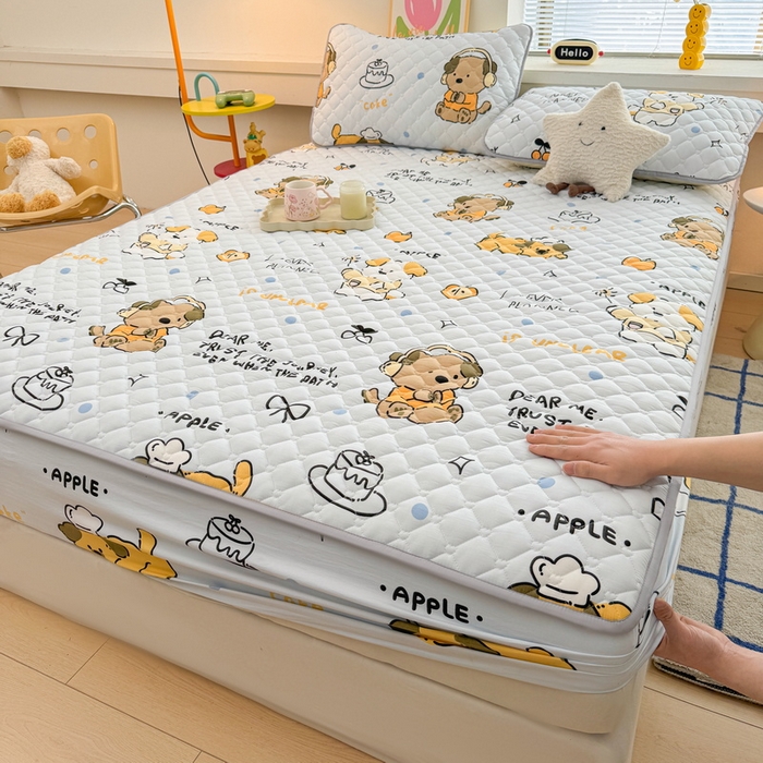 91家纺网 家纺一手货源 找家纺 （总）爱思凯家纺 2025新款水洗棉夹棉单床笠 床笠单件