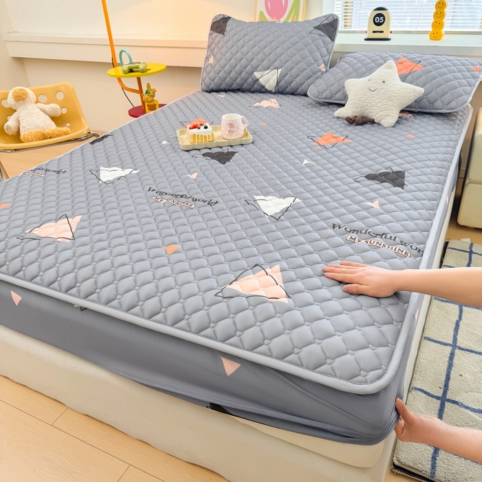 91家纺网 家纺一手货源 找家纺 （总）爱思凯家纺 2025新款水洗棉夹棉单床笠 床笠单件