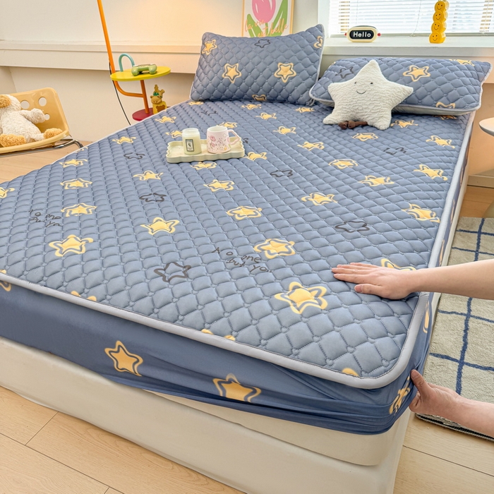 91家纺网 家纺一手货源 找家纺 （总）爱思凯家纺 2025新款水洗棉夹棉单床笠 床笠单件