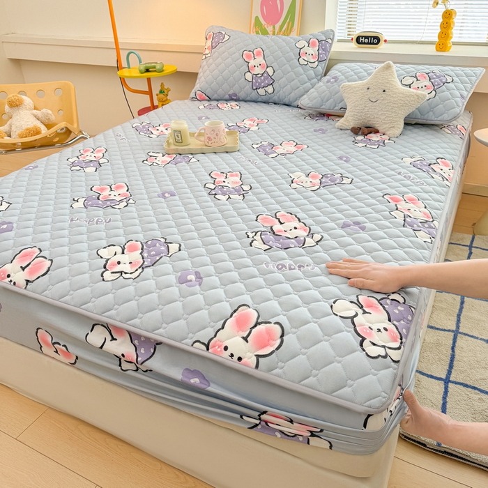 91家纺网 家纺一手货源 找家纺 （总）爱思凯家纺 2025新款水洗棉夹棉单床笠 床笠单件