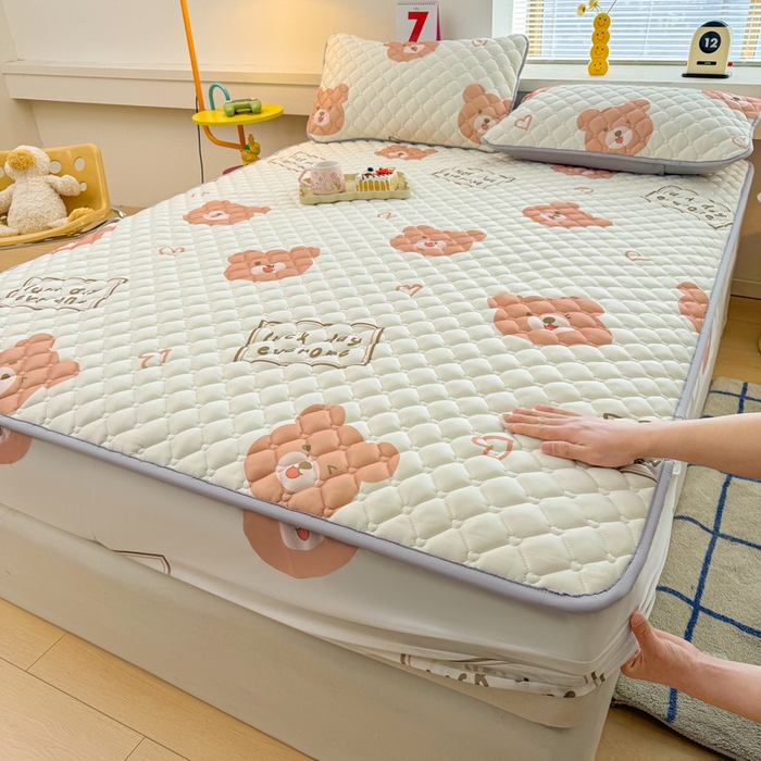 91家纺网 家纺一手货源 找家纺 （总）爱思凯家纺 2025新款水洗棉夹棉单床笠 床笠单件