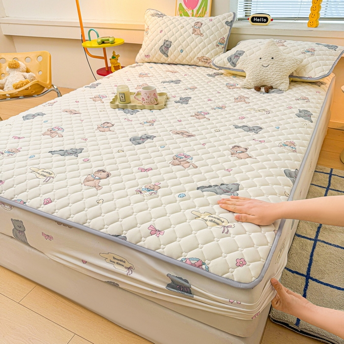 91家纺网 家纺一手货源 找家纺 （总）爱思凯家纺 2025新款水洗棉夹棉单床笠 床笠单件