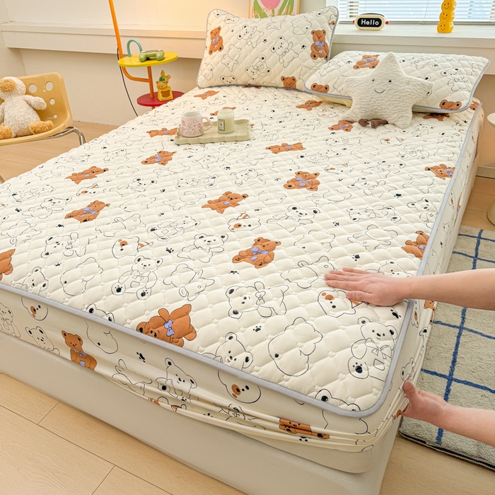 91家纺网 家纺一手货源 找家纺 （总）爱思凯家纺 2025新款水洗棉夹棉单床笠 床笠单件