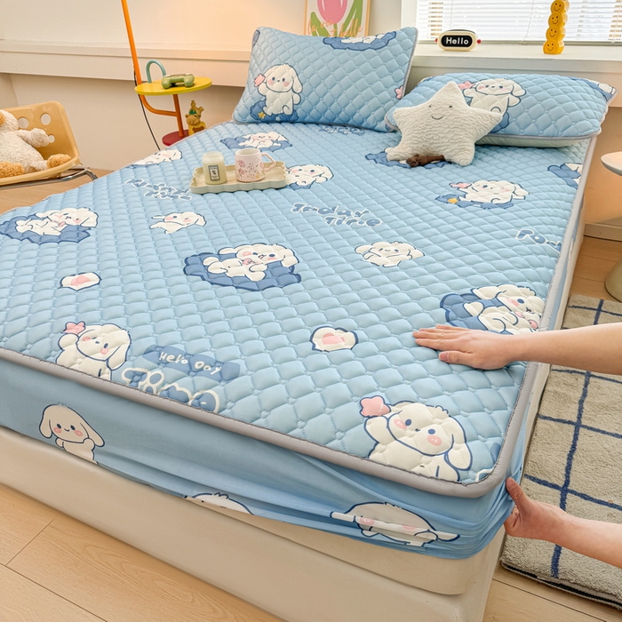 91家纺网 家纺一手货源 找家纺 （总）爱思凯家纺 2025新款水洗棉夹棉单床笠 床笠单件