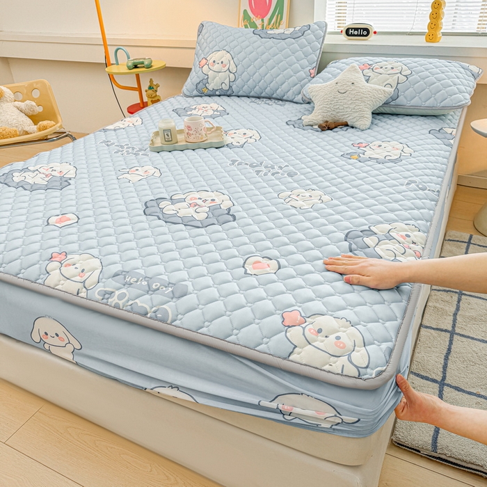 91家纺网 家纺一手货源 找家纺 （总）爱思凯家纺 2025新款水洗棉夹棉单床笠 床笠单件