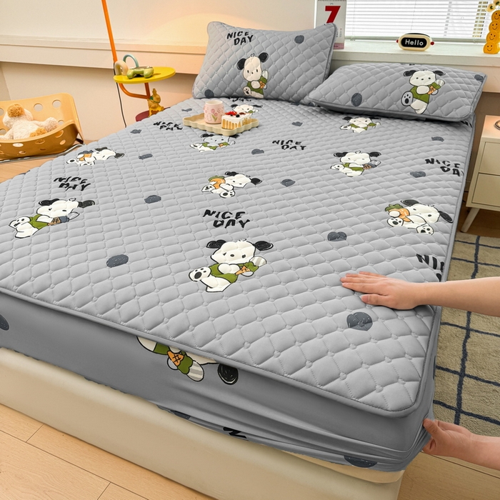 91家纺网 家纺一手货源 找家纺 （总）爱思凯家纺 2025新款水洗棉夹棉单床笠 床笠单件