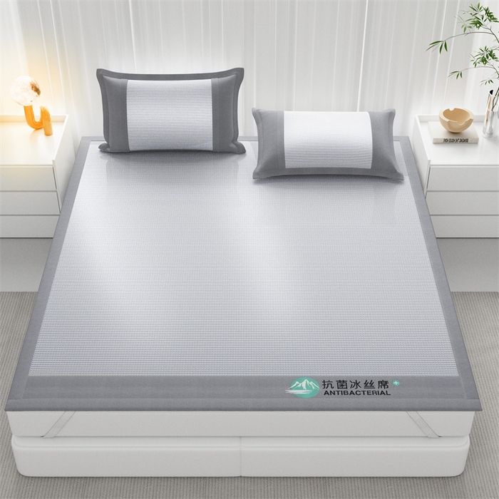 91家纺网 家纺一手货源 找家纺 （总）爱宝被业 2025新款亲肤凉感抗菌冰丝凉席席子
