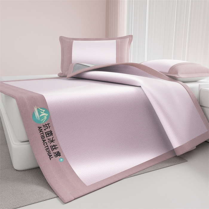 91家纺网 家纺一手货源 找家纺 （总）爱宝被业 2025新款亲肤凉感抗菌冰丝凉席席子