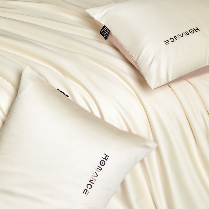 91家纺网 家纺一手货源 找家纺 618家纺 2025新款A类全棉60S100支纯棉长绒棉四件套系列 简爱白桃