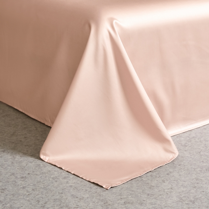 91家纺网 家纺一手货源 找家纺 618家纺 2025新款A类全棉60S100支纯棉长绒棉四件套系列 简爱白桃