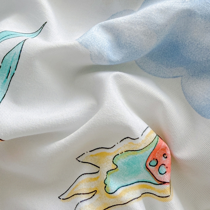 91家纺网 家纺一手货源 找家纺 优卡迪家纺馆 【下载文件夹包含买家秀】2025春夏新款针织棉双层纱夏被夏凉被空调被四件套 遨游