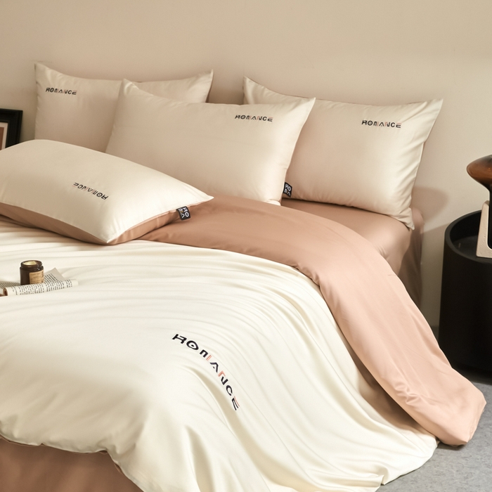 91家纺网 家纺一手货源 找家纺 618家纺 2025新款A类全棉60S100支纯棉长绒棉四件套系列 简爱米咖