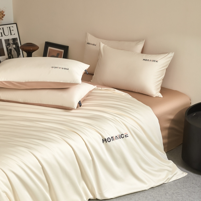 91家纺网 家纺一手货源 找家纺 618家纺 2025新款A类全棉60S100支纯棉长绒棉四件套系列 简爱米咖