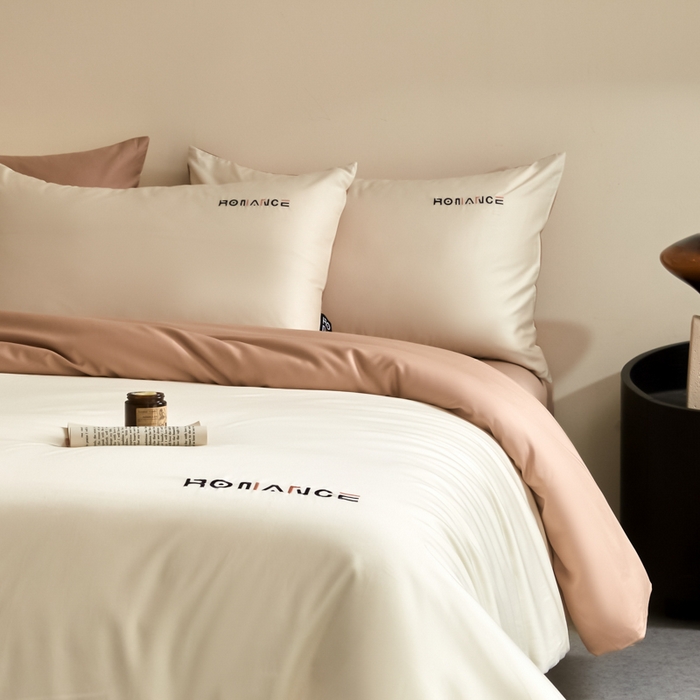 91家纺网 家纺一手货源 找家纺 618家纺 2025新款A类全棉60S100支纯棉长绒棉四件套系列 简爱米咖