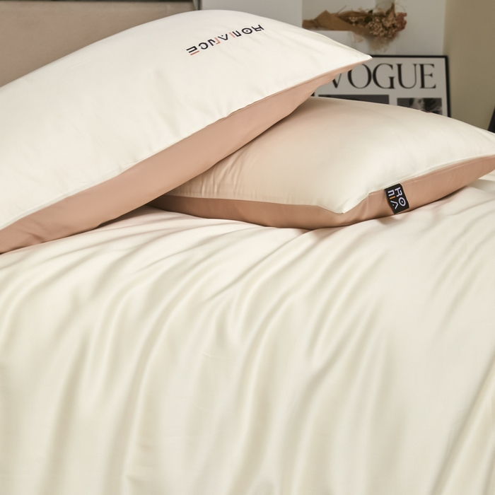 91家纺网 家纺一手货源 找家纺 618家纺 2025新款A类全棉60S100支纯棉长绒棉四件套系列 简爱米咖