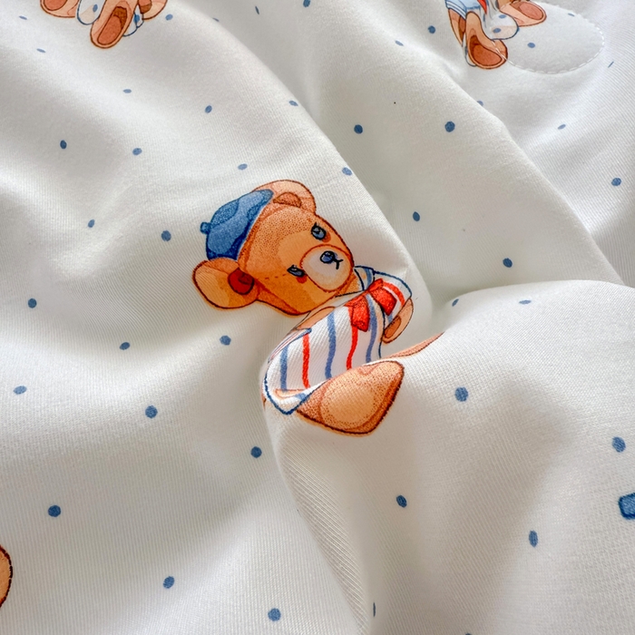 91家纺网 家纺一手货源 找家纺 优卡迪家纺馆 【下载文件夹包含买家秀】2025春夏新款针织棉双层纱夏被夏凉被空调被四件套 童真