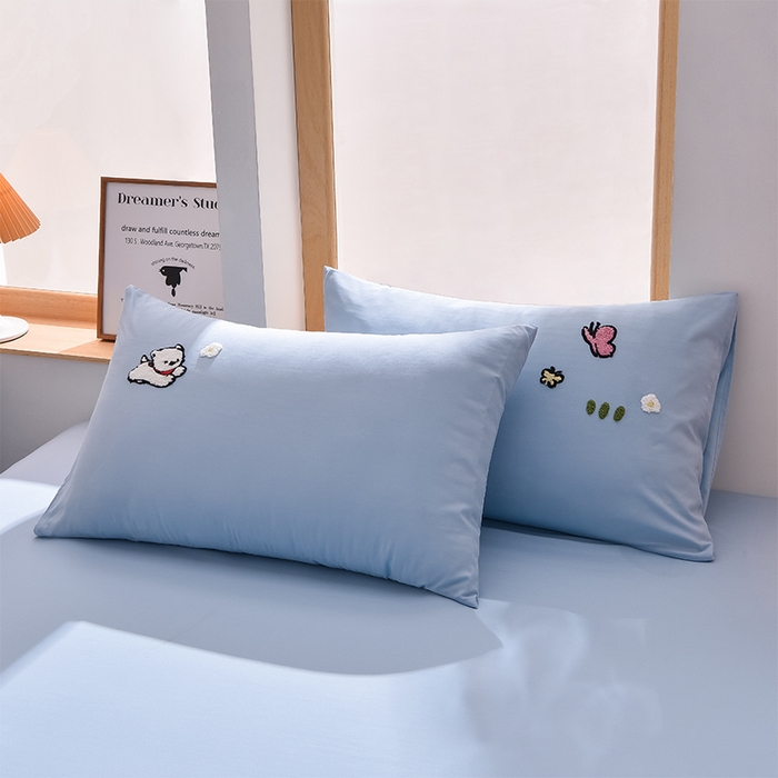 91家纺网 家纺一手货源 找家纺 （总）乐窝家纺仓储 2025新款云朵棉毛巾绣磨毛四件套