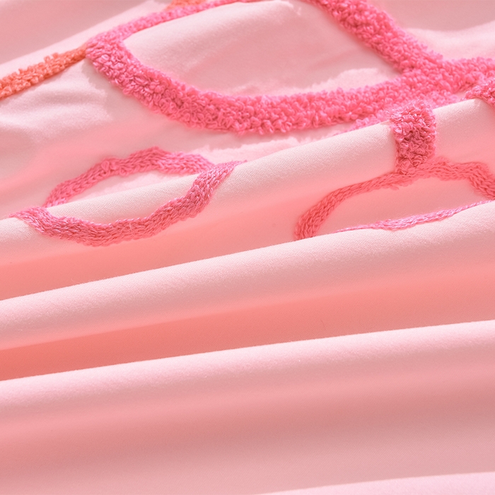 91家纺网 家纺一手货源 找家纺 乐窝家纺仓储 2025新款云朵棉毛巾绣磨毛四件套 KT猫