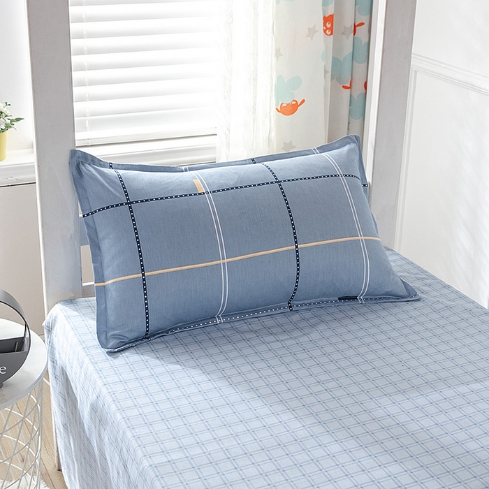 91家纺网 家纺一手货源 找家纺  提供买家秀爆款花型不断货）2025新款全棉AB版13372学生宿舍印花三件套双面纯棉床单款上下铺单人 菲扬-蓝