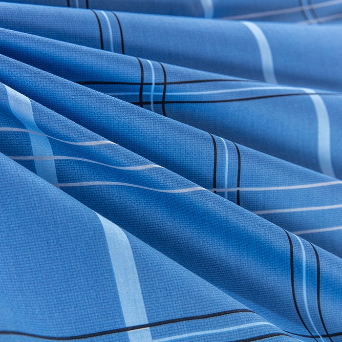 91家纺网 家纺一手货源 找家纺  提供买家秀爆款花型不断货）2025新款全棉AB版13372学生宿舍印花三件套双面纯棉床单款上下铺单人 霍尔顿-蓝