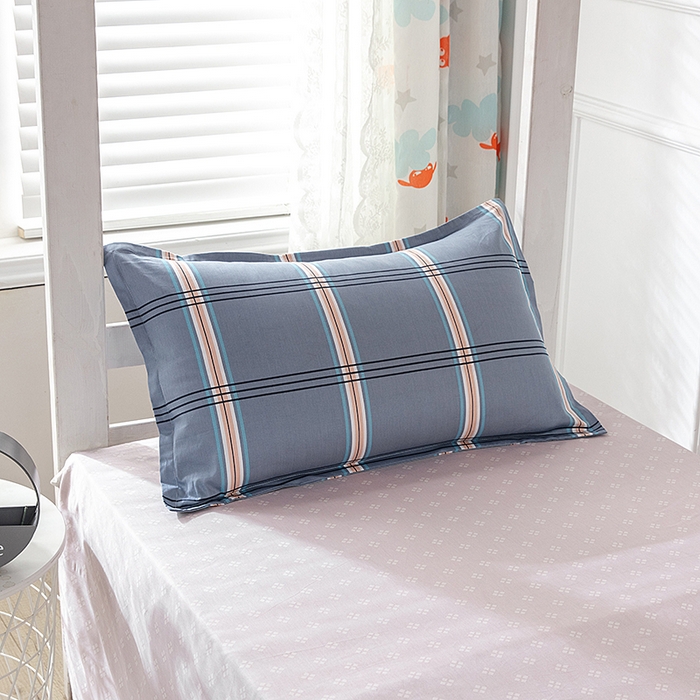 91家纺网 家纺一手货源 找家纺  提供买家秀爆款花型不断货）2025新款全棉AB版13372学生宿舍印花三件套双面纯棉床单款上下铺单人 卡特-蓝