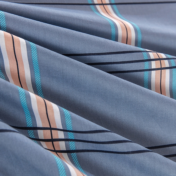 91家纺网 家纺一手货源 找家纺  提供买家秀爆款花型不断货）2025新款全棉AB版13372学生宿舍印花三件套双面纯棉床单款上下铺单人 卡特-蓝