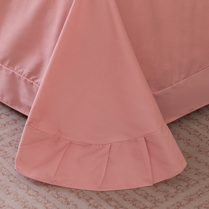 91家纺网 家纺一手货源 找家纺 巧格家纺 2025爆款超柔云朵棉双层纱四件套不起球不掉色床裙款 草莓甜甜