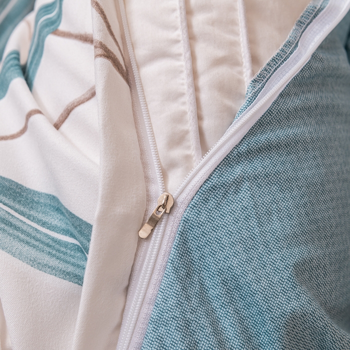 91家纺网 家纺一手货源 找家纺 巧格家纺 2025爆款超柔云朵棉双层纱四件套不起球不掉色床裙款 绿光森林