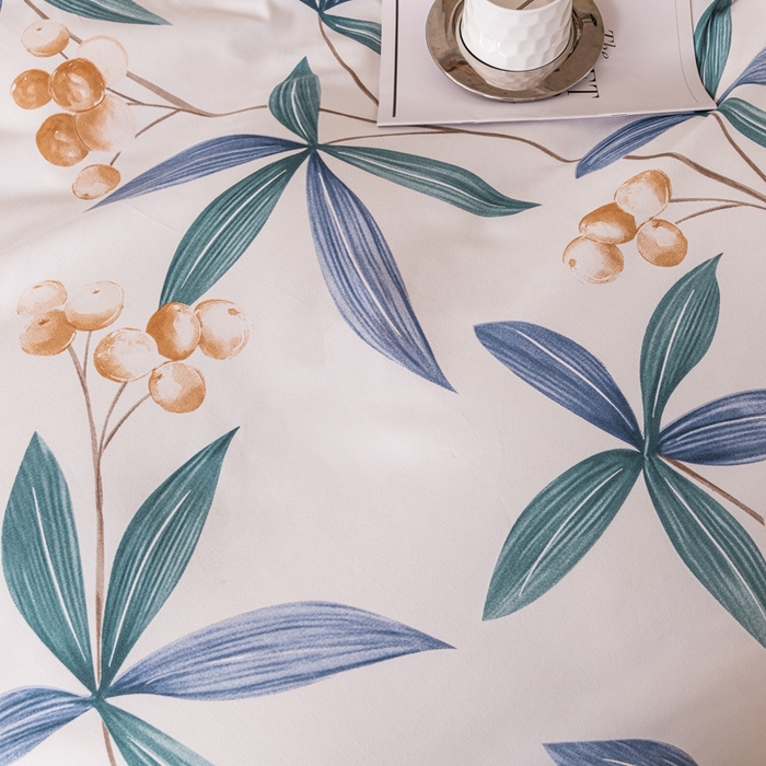 91家纺网 家纺一手货源 找家纺 巧格家纺 2025爆款超柔云朵棉双层纱四件套不起球不掉色床裙款 绿光森林