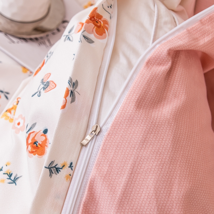 91家纺网 家纺一手货源 找家纺 巧格家纺 2025爆款超柔云朵棉双层纱四件套不起球不掉色床裙款 小幸运-米