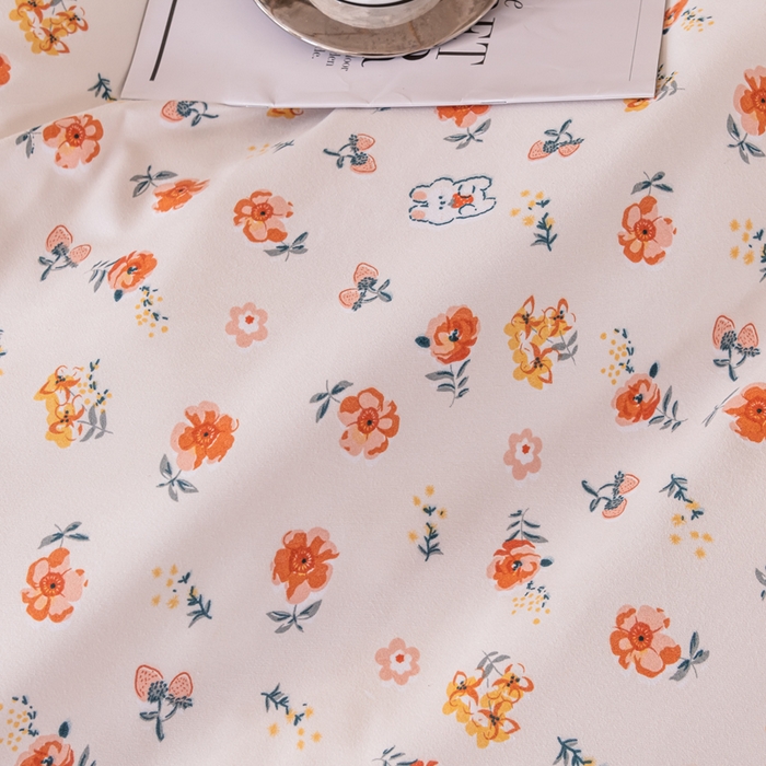 91家纺网 家纺一手货源 找家纺 巧格家纺 2025爆款超柔云朵棉双层纱四件套不起球不掉色床裙款 小幸运-米