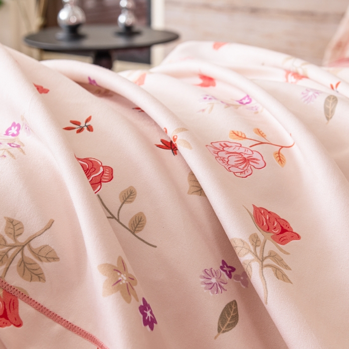 91家纺网 家纺一手货源 找家纺 巧格家纺 2025爆款超柔云朵棉双层纱四件套不起球不掉色床裙款 安妮宝贝-米