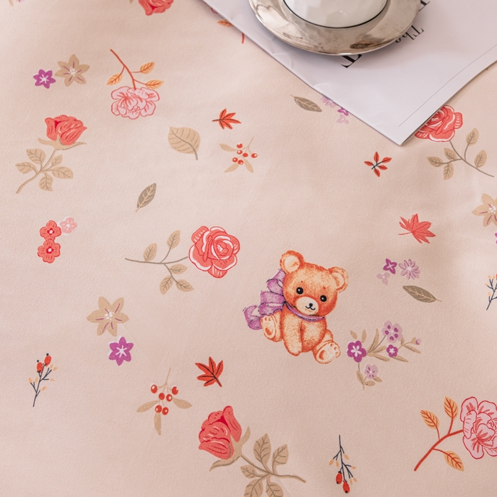 91家纺网 家纺一手货源 找家纺 巧格家纺 2025爆款超柔云朵棉双层纱四件套不起球不掉色床裙款 安妮宝贝-米