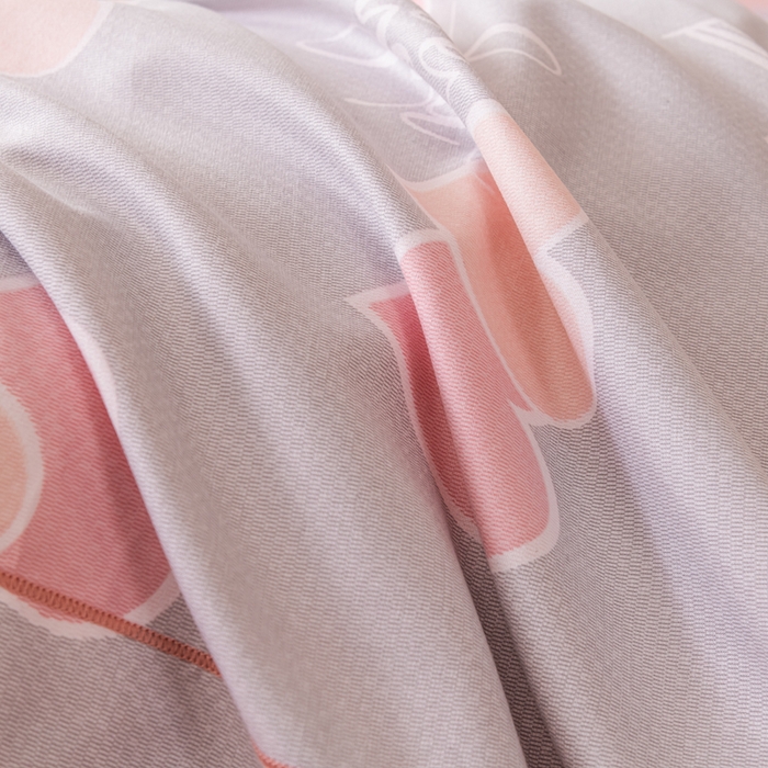 91家纺网 家纺一手货源 找家纺 巧格家纺 2025爆款超柔云朵棉双层纱四件套不起球不掉色床裙款 浓情蜜意-灰