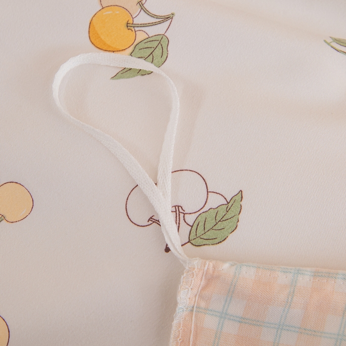 91家纺网 家纺一手货源 找家纺 巧格家纺 2025爆款超柔云朵棉双层纱四件套不起球不掉色床裙款 森森果绿-桔