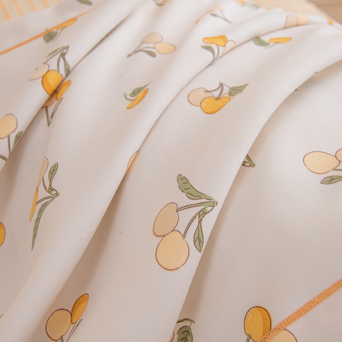 91家纺网 家纺一手货源 找家纺 巧格家纺 2025爆款超柔云朵棉双层纱四件套不起球不掉色床裙款 森森果绿-桔