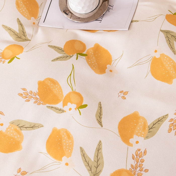 91家纺网 家纺一手货源 找家纺 巧格家纺 2025爆款超柔云朵棉双层纱四件套不起球不掉色床裙款 杨枝甘露-黄